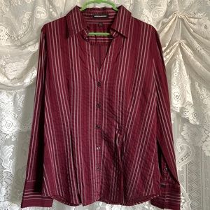 Express button down shirt v-neck size large